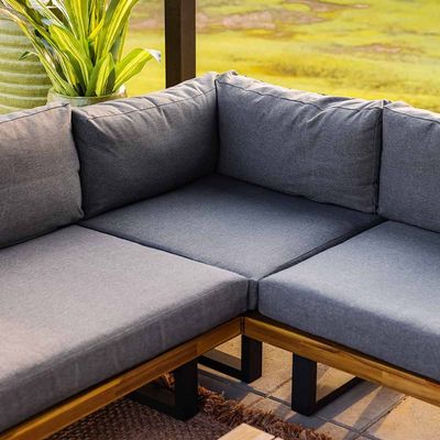 Bryden L-Shape Corner Sofa Set - Grey