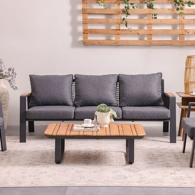 Baily 5-Seater Outdoor Sofa Set - Grey - With 3-Year Warranty