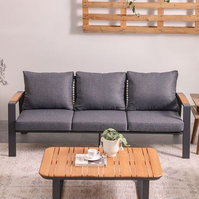 Baily 5-Seater Outdoor Sofa Set - Grey - With 3-Year Warranty