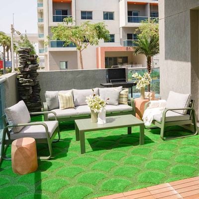 Olivero 5-Seater Sofa Set with Coffee Table-Light Grey-With 2-Year Warranty