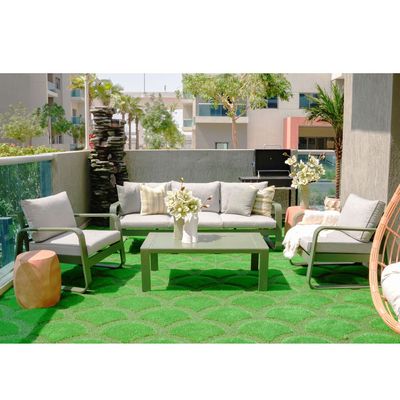 Olivero 5-Seater Outdoor Sofa Set - Green -  With 2-Year Warranty