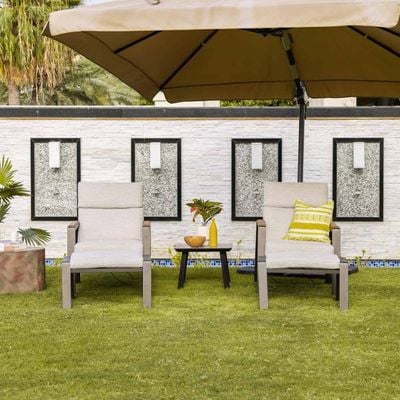 Amalfi 1 + 2-Seater Balcony Set - Grey - With 2-Year Warranty