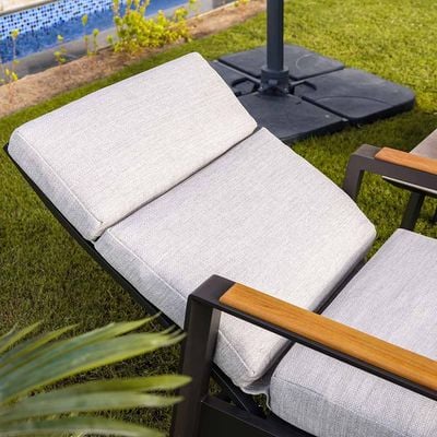 Amalfi 1 + 2-Seater Balcony Set - Grey - With 2-Year Warranty