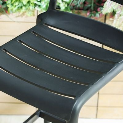 Russo Outdoor Bar Chair - Black