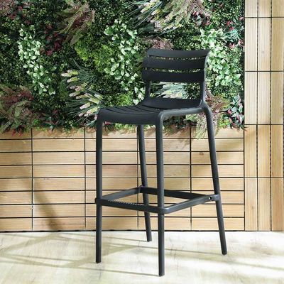 Russo Outdoor Bar Chair - Black