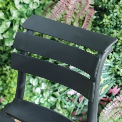 Russo Outdoor Bar Chair - Black