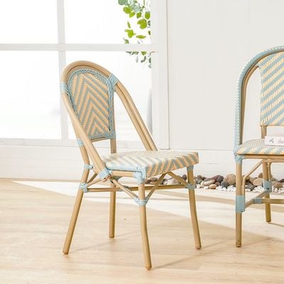 Aspero 1-Seater Chair - Light Blue/White