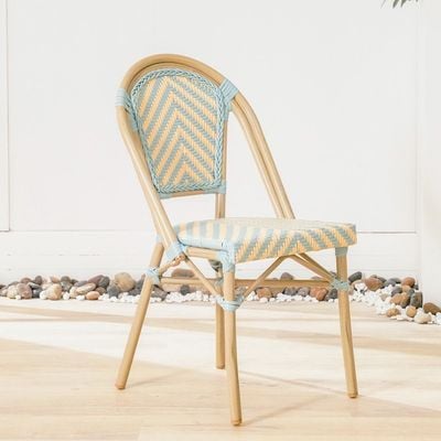 Aspero 1-Seater Chair - Light Blue/White