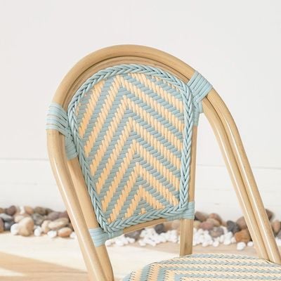 Aspero 1-Seater Chair - Light Blue/White