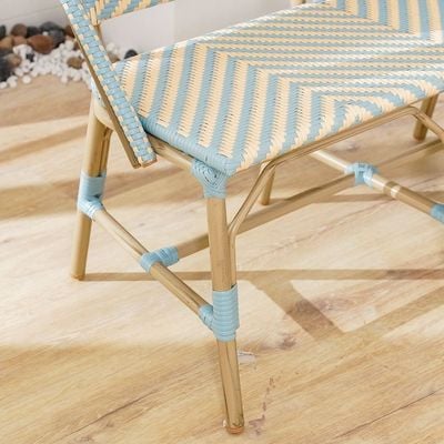 Aspero 2-Seater Chair - Light-Blue/White