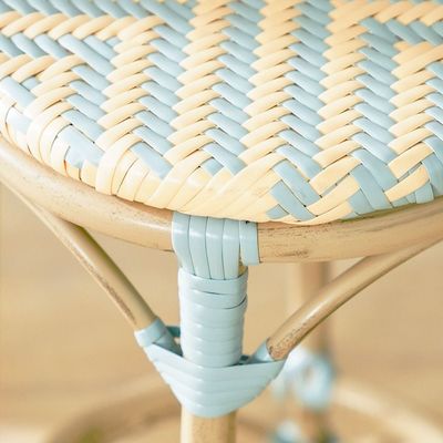 Aspero Barstool - Light Blue/White