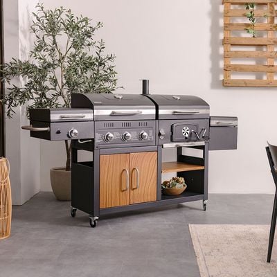 Inferno Masterclass Series 3-in-1 BBQ Grill with 4-Burners - Black - INF15