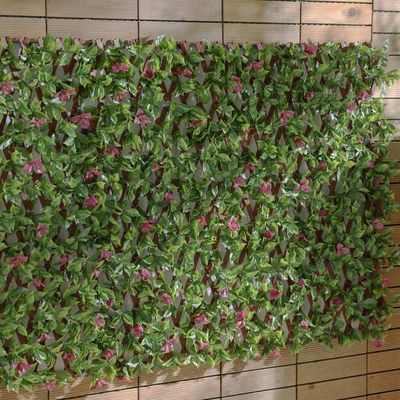 Artificial PVC Willow Fence Bougainvillea 90X180 CM