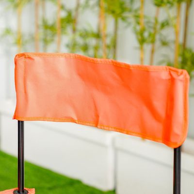 Folding Picnic Chair - Orange/White - 54x54x92 cm