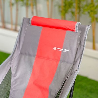 Camping Rotary Chair - Red/Grey - 69.5x57x95 cm