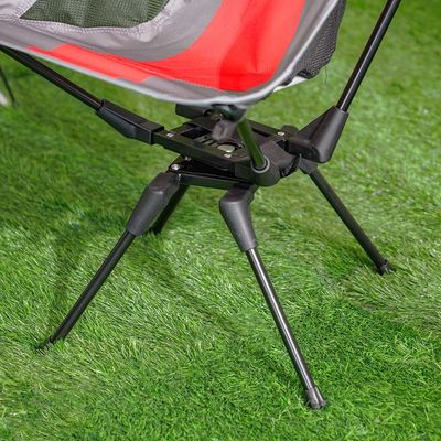 Camping Rotary Chair - Red/Grey - 69.5x57x95 cm