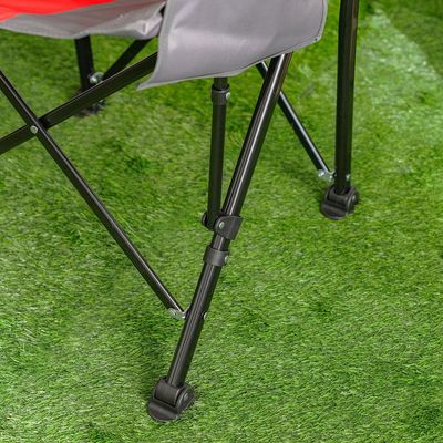 Foldable Camping Chair - Red&Gray 62X59X93 Cm