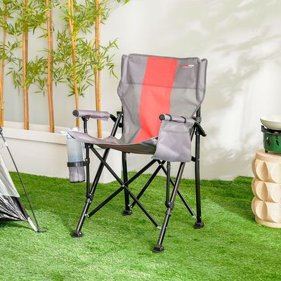 Foldable Camping Chair - Red&Gray 62X59X93 Cm