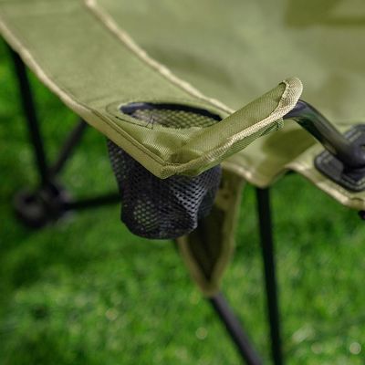 Camping Chair with Footrest - Green 
