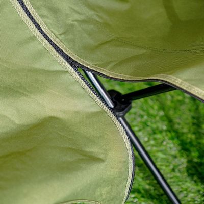 Camping Chair with Footrest - Green 