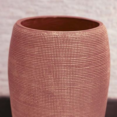 Fiber Glass Pot - Gold - 29.5x29.5x54 CM 