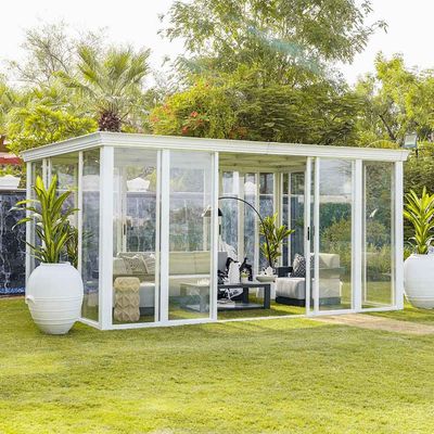 Eden House Gazebo with Light - White - 3.7x5.5x2.5 M - With 2-Year Warranty