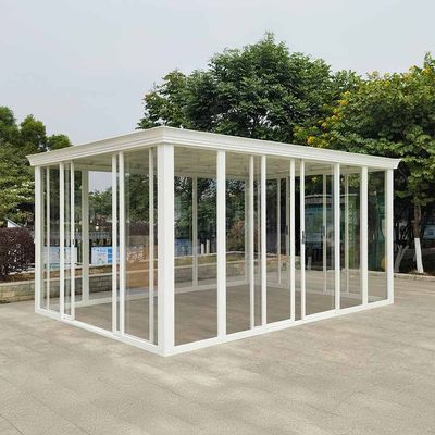 Eden House Gazebo with Light - White - 3.7x5.5x2.5 M - With 2-Year Warranty