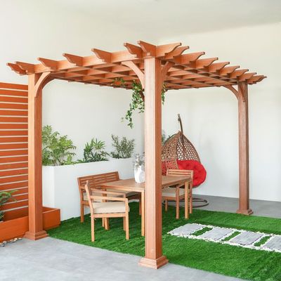 Hiba Wooden Single Slat Pergola - 3x4x2.6 M - AIDH60102