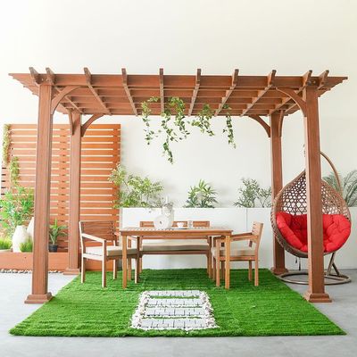 Hiba Wooden Single Slat Pergola - 3x4x2.6 M - AIDH60102