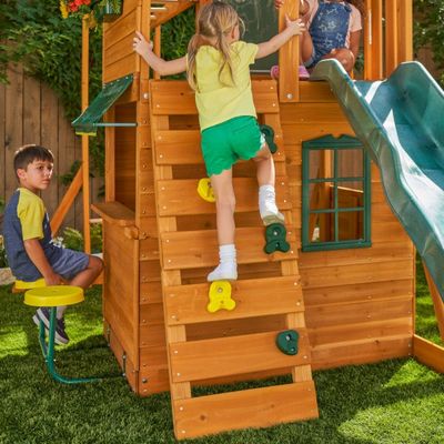 Kidkraft Ridgeview Deluxe Clubhouse Wooden Swing Set / Playset