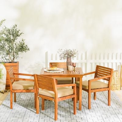 Coral Wooden Dining Set 4+1