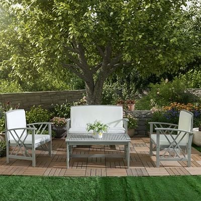 Opel Wooden 2+1+1 Sofa Set