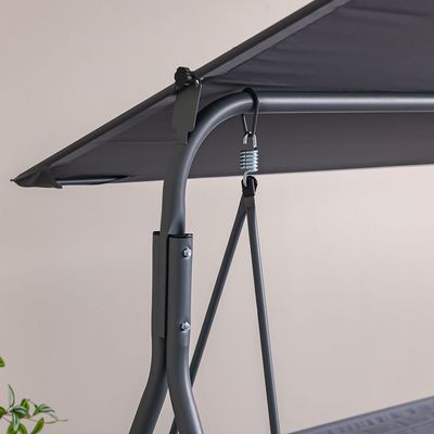 Lucia 3-Seater Swing - Grey - With 6-month Warranty