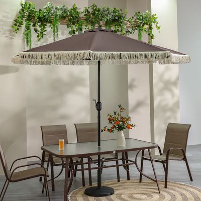 Oasis Umbrella with Tassel w/o base 2.7m - Coffee