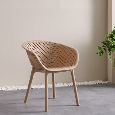 Lana PP Arm Chair With Glassfiber And Uv Protection - Taupe