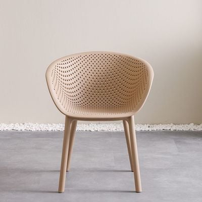 Lana PP Arm Chair With Glassfiber And Uv Protection - Taupe