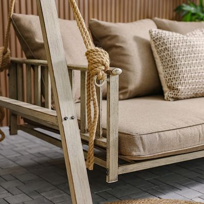 Elisa 4-Seater Swing without Roof - Brown - With 1-Year Warranty