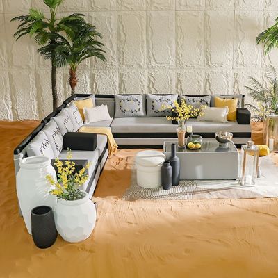 Arabian 9 Seater Majlis Sofa Set -Grey
