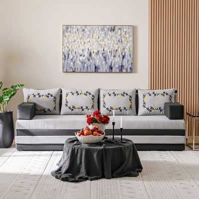 Arabian 9 Seater Majlis Sofa Set -Grey