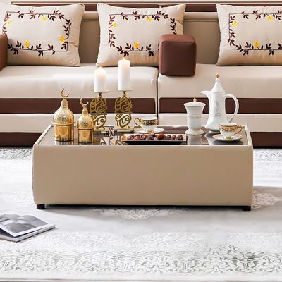 طاولة قهوة مجلس – بني