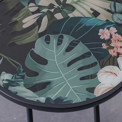 Flora Side Table - Midnight Jungle 