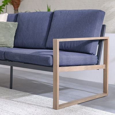 Cobalt 7-Seater Sofa Set with Coffee Table- Blue - With 1-Year Warranty