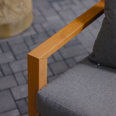 Anchor 5-Seater Sofa Set with Foot Rest-Grey-With 2-Year Warranty