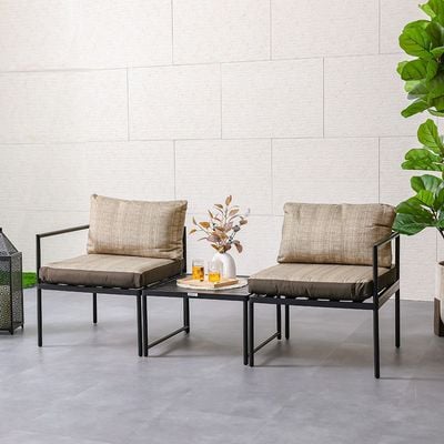 Owen 1 + 2-seater Balcony Set - Beige - With 1-Year Warranty
