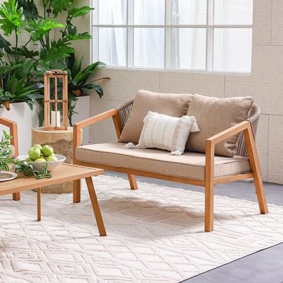 Snowe 5-Seater Sofa Set with Coffee Table - Beige - With 1-Year Warranty