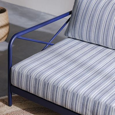 Kennet 3-Seater Sofa-Dark Navy/Blue-With 1-Year Warranty