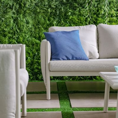 Divine 5-Seater Sofa Set with Coffee Table-Light Grey/Apricot-With 2-Year Warranty