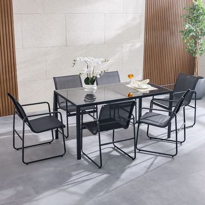 Sable 1+ 6-Seater Dining Set - Black