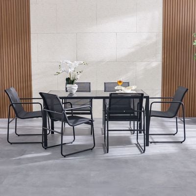 Sable 1+ 6-Seater Dining Set - Black