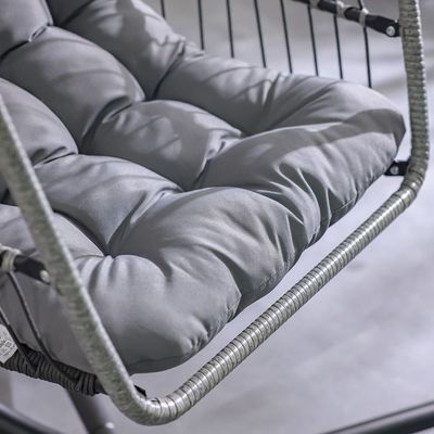 Savio Hanging Chair - Black/Grey  